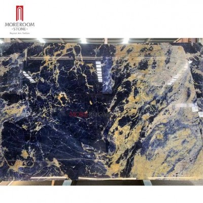 Luxury Semi Precious Stone Azul Bahia Blue Granite Slab